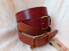 Cargar imagen en el visor de la galería, Cinturón Vaquetilla bordado 4 cm