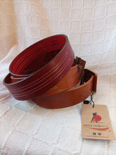 Cargar imagen en el visor de la galería, Cinturón Vaquetilla bordado 4 cm